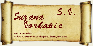 Suzana Vorkapić vizit kartica